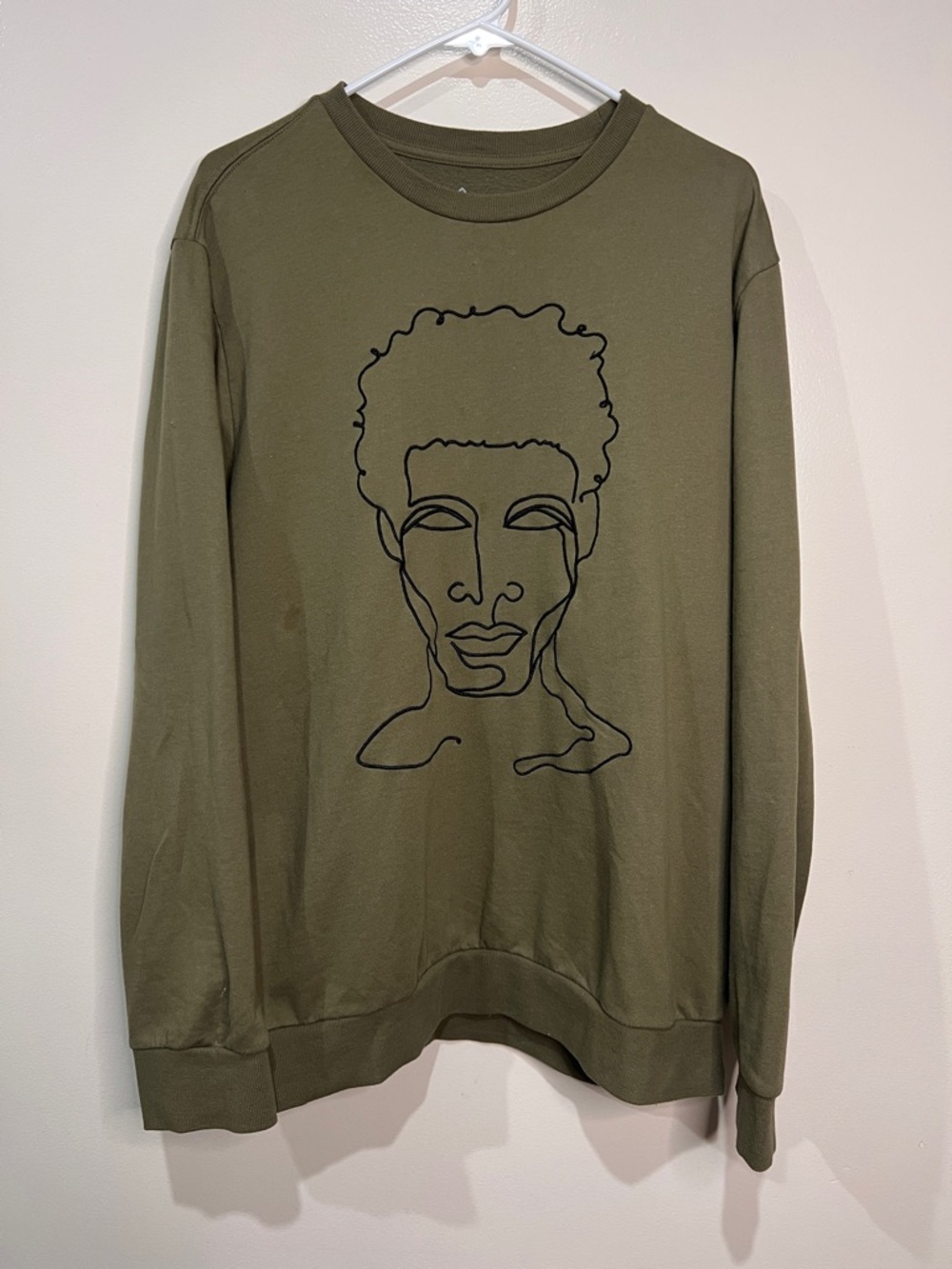 Well Worn LA Sweatshirt Mens XL Olive Graphic Crewneck Pullover